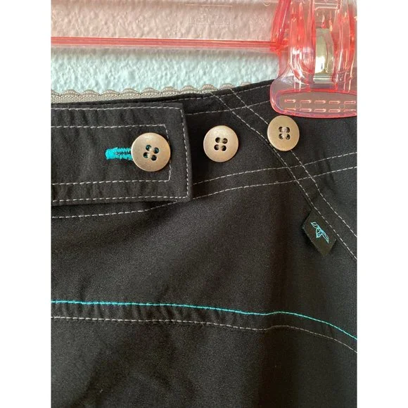 Novara Cycling Pants Crop Large Women's Capri Padded Liner Black Embroidered - Picture 12 of 16